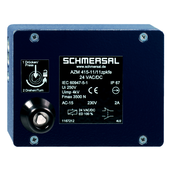 Schmersal AZM 415-11/11ZPKFE 24VAC/DC 101167212 — Промышленные компоненты
