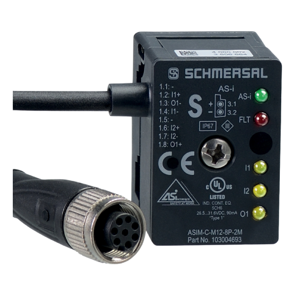 Schmersal ASIM-C-M12-8P-2M 103004693 — Промышленные компоненты