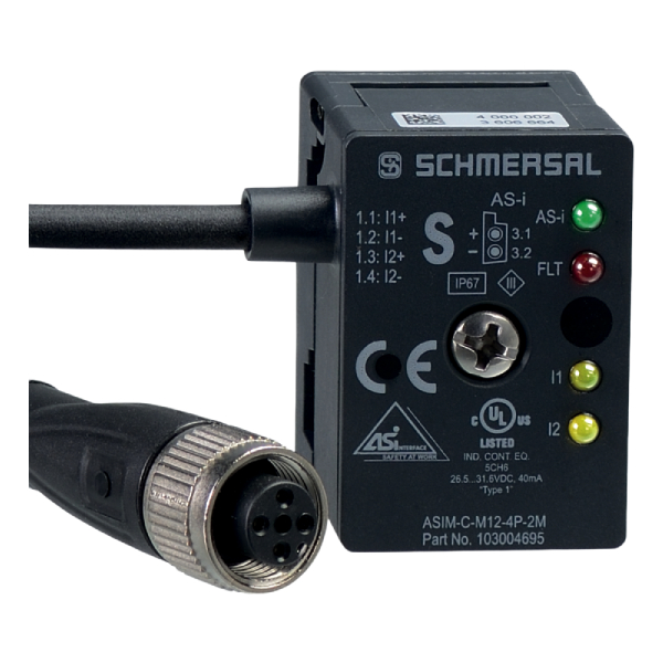 Schmersal ASIM-C-M12-4P-0,5M 103004694 — Промышленные компоненты