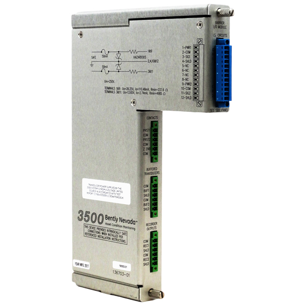 Bently Nevada Discrete Internal Barrier I/O Module 136703-01 — Барьеры искробезопасности и изоляторы