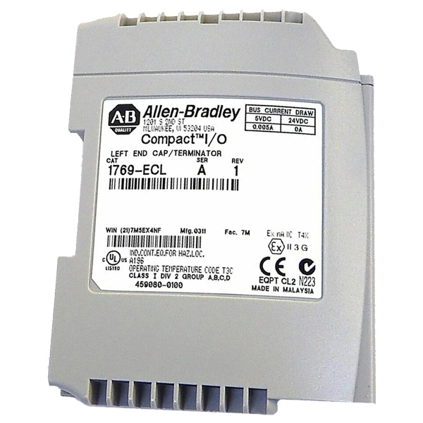Allen Bradley CompactLogix Left End Cap/Terminator 1769-ECL — Промышленные компоненты