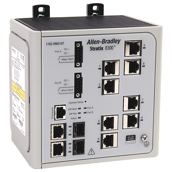 Allen Bradley Stratix 8300 managed switch, Layer 3, 10 ports 1783-RMS10T — Промышленные сети