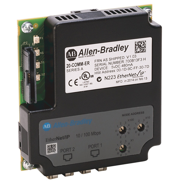 Allen Bradley Dual-Port EtherNet/IP Communication Adapter 20-COMM-ER — Кабели и соединители
