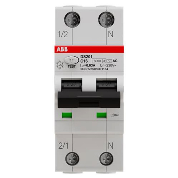 ABB DS201 C16 AC30 Residual Current Circuit Breaker with Overcurrent Protection 2CSR255080R1164 — Промышленные компоненты