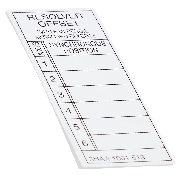 ABB Instruction Label 3HAA1001-513 — Промышленные компоненты