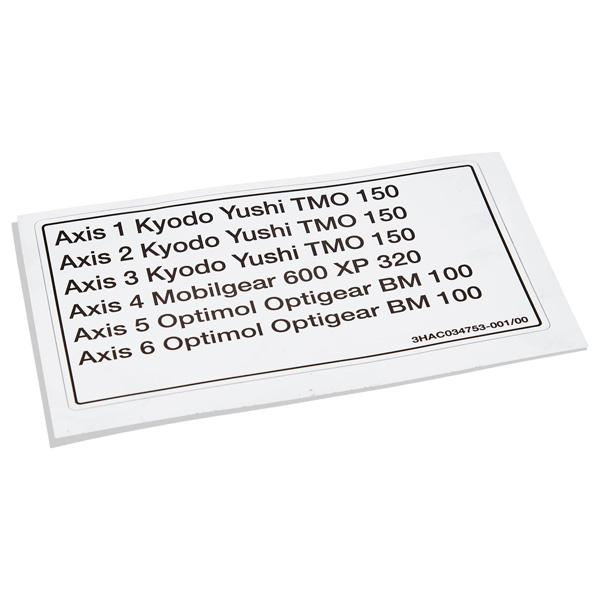 ABB Label Oil Quality 3HAC034753-001 — Промышленные компоненты