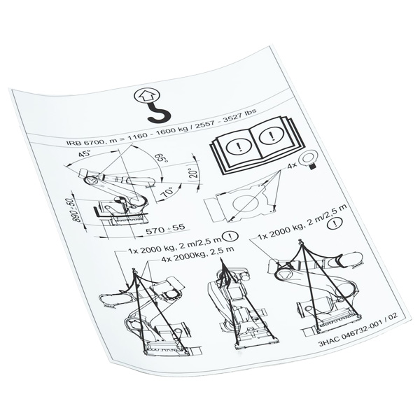 ABB Instruction Label 3HAC046732-001 — Промышленные компоненты