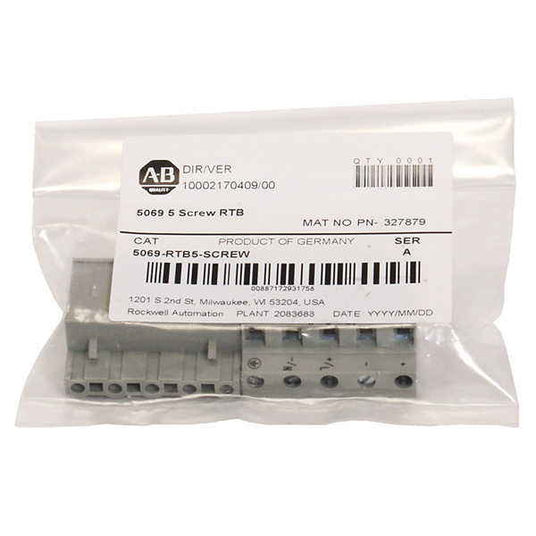 Allen Bradley 5069 5 pin Screw Removable Terminal Block 5069-RTB5-SCREW — Кабели и соединители