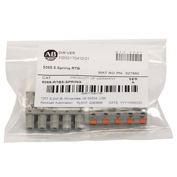 Allen Bradley 5069 5 pin Spring Removable Terminal Block 5069-RTB5-SPRING — Кабели и соединители