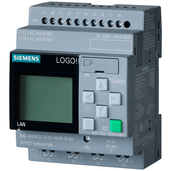 Siemens LOGO! 12/24RCE Logic Module 6ED1052-1MD08-0BA0 — Контроллеры и ПЛК