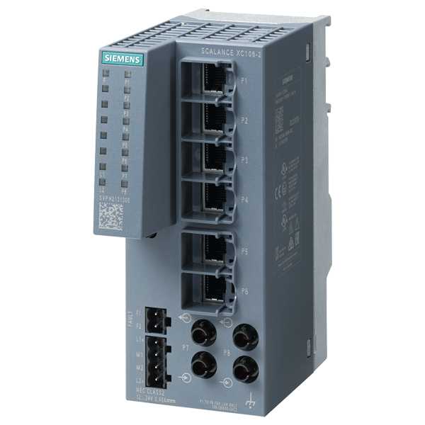 Siemens SCALANCE XC106-2 Unmanaged IE Switch 6GK5106-2BB00-2AC2 — Промышленные сети