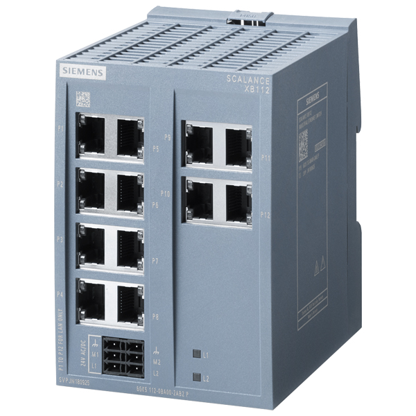 Siemens SCALANCE XB112 Unmanaged Industrial Ethernet Switch 6GK5112-0BA00-2AB2 — Промышленные сети