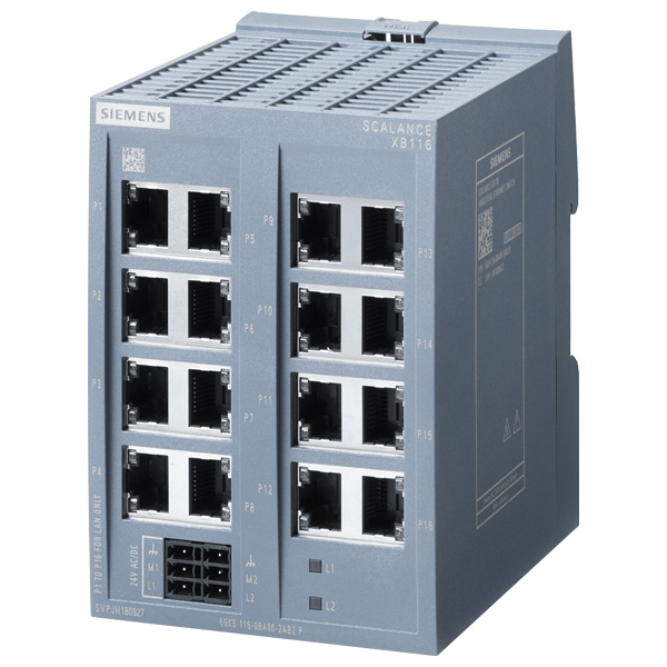 Siemens SCALANCE XB116 Unmanaged Industrial Ethernet Switch 6GK5116-0BA00-2AB2 — Промышленные сети