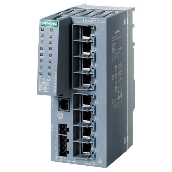 Siemens SCALANCE XC208 Managed Layer 2 IE Switch 6GK5208-0BA00-2AC2 — Промышленные сети