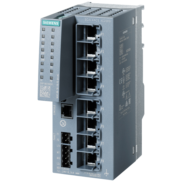 Siemens SCALANCE XC208G Manageable Layer 2 IE Switch 6GK5208-0GA00-2AC2 — Промышленные сети