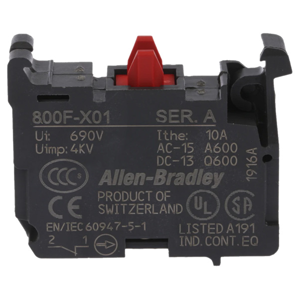 Allen Bradley Contact Block 800F-X01 — Промышленные компоненты