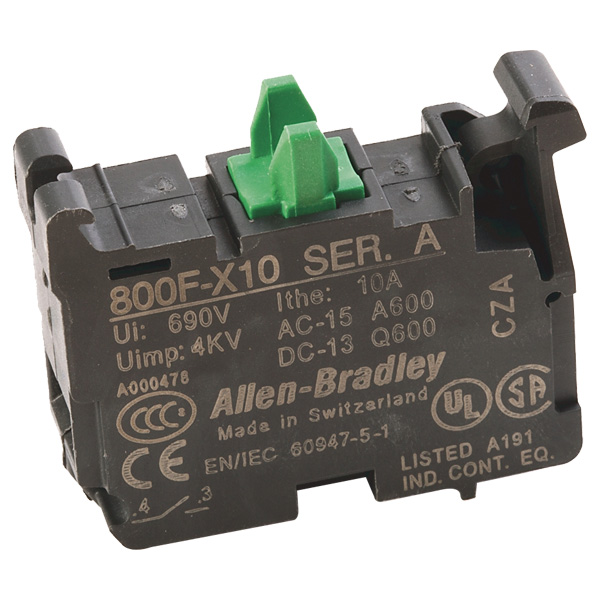 Allen Bradley Contact Block 800F-X10 — Промышленные компоненты