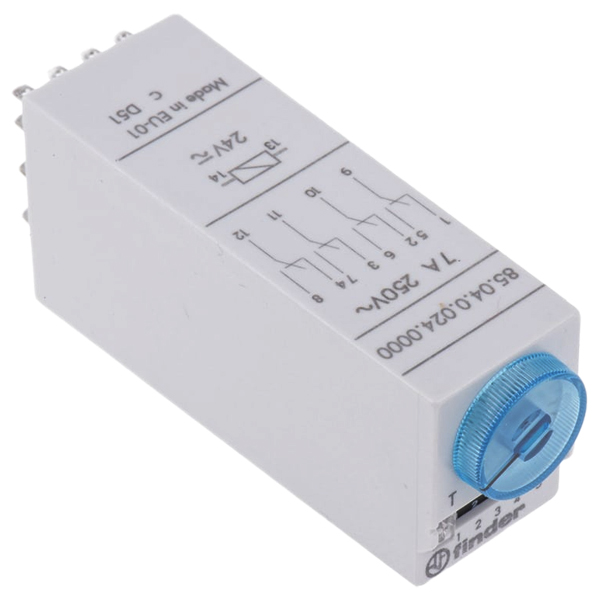 Finder 4PDT Multi Function Timer Relay 85.04.0.024.0000 — Реле