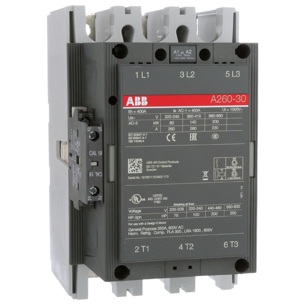 ABB A260-30-11 110-115V 50Hz / 115V 60Hz Contactor A260-30-11 — Промышленные компоненты