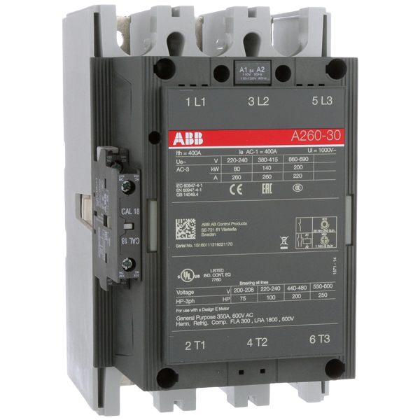 ABB Contactor A260-30 — Промышленные компоненты
