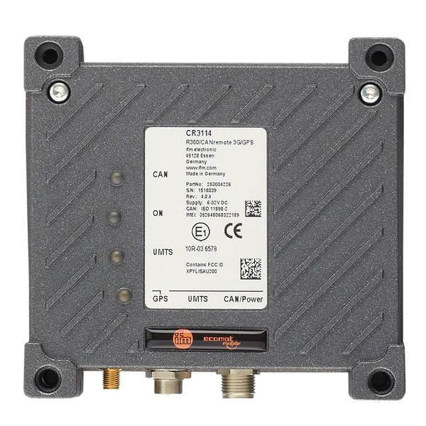 IFM Electronic GPS/GSM Modem with CAN Interface CR3114 — Промышленные компоненты