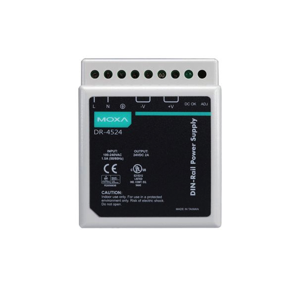 MOXA 45W/2A DIN-rail 24 VDC Power Supply DR-4524 — Источники питания