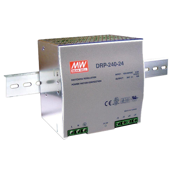 Mean Well AC-DC Industrial DIN Rail Power Supply DRP-240-24 — Источники питания