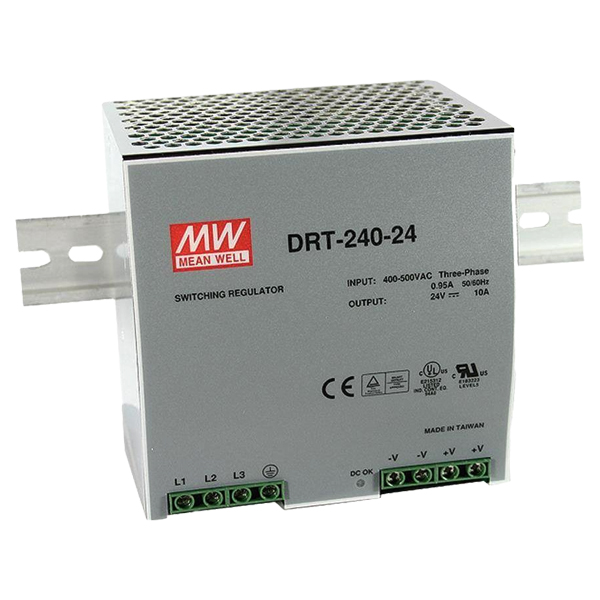 Mean Well AC-DC Industrial DIN Rail Power Supply DRT-240-24 — Источники питания