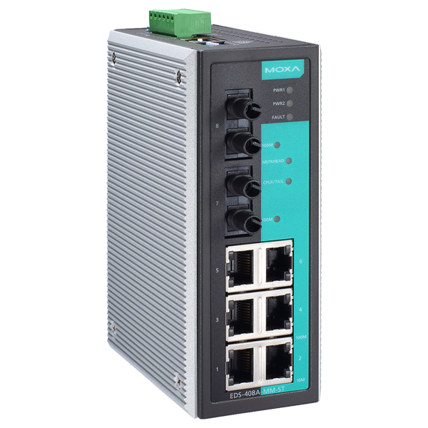 MOXA EDS-408A Series Layer 2 Managed Switch EDS-408A-MM-ST-T — Промышленные сети